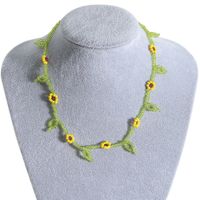 Fashion Miyuki Beads Leaf Flower Clavicle Chain Wholesale Nihaojewelry main image 5