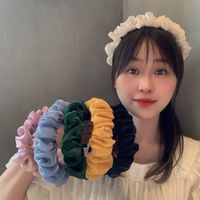 New Mesh Pleated Pure Color Headband Wholesale Nihaojewelry main image 3