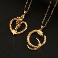 Fashion Star And Moon Cobra Pendant Copper Necklace Wholesale Nihaojewelry main image 1