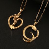 Fashion Star And Moon Cobra Pendant Copper Necklace Wholesale Nihaojewelry main image 2