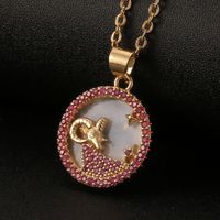 New Fashion Fritillary Twelve Constellation Pendant Necklace Wholesale Nihaojewelry main image 5