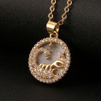 New Fashion Fritillary Twelve Constellation Pendant Necklace Wholesale Nihaojewelry main image 4