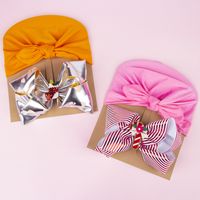 Europe And America Cross Border Christmas Style Children's Hat Bow Two-piece Set Baby Christmas Elements Sleeve Cap Baby Beanie Cap main image 5