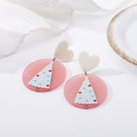 Christmas Geometric Color Printing Snowflake Acrylic Earrings Wholesale Nihaojewelry sku image 3