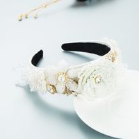 Barock-stil Handgemachte Perlen Strass Blumenstirnband Großhandel Nihaojewelry sku image 1