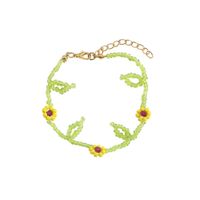 Simple Style Classic Style Flower Artificial Crystal Beaded Women's Bracelets Necklace sku image 1