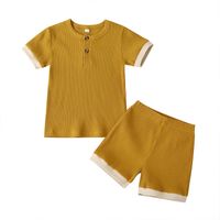 Two-piece Casual Round Neck Pullover Shorts Set sku image 1