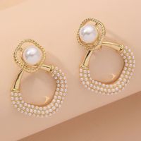 Simple Retro Pearl Earrings sku image 1