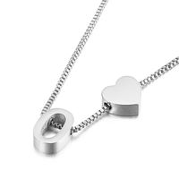 Europe And America Cross Border New Fashion All-match Peach Heart 26 Letters Love Letter Titanium Steel Necklace Supply Wholesale sku image 15
