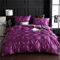 Softest 3 Piece Set  Washed Silk Bed Comforter Duvet Cover Pillowcase Twin / Queen / King Nhsp134580 sku image 2