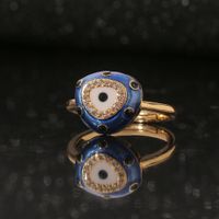 Fashion Vintage Geometric Eye Copper Inlaid Zircon Ring Wholesale Nihaojewelry main image 4