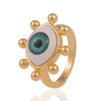 Fashion Vintage Geometric Eye Copper Inlaid Zircon Ring Wholesale Nihaojewelry main image 6