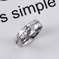 Korean New Zircon Stainless Steel Single Row Full Diamond Ring Wholesale Nihaojewelry main image 4