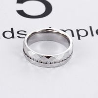 Korean New Zircon Stainless Steel Single Row Full Diamond Ring Wholesale Nihaojewelry main image 5