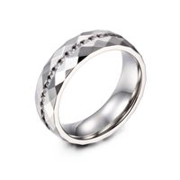 Korean New Zircon Stainless Steel Single Row Full Diamond Ring Wholesale Nihaojewelry main image 6