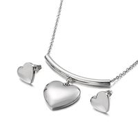 Titanium Steel 18K Gold Plated Simple Style Heart main image 1