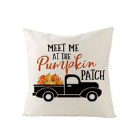 Thanksgiving Pumpkin Linen Peach Skin Printed Sofa Pillowcase Wholesale Nihaojewelry sku image 1