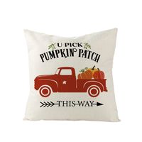 Thanksgiving Pumpkin Linen Peach Skin Printed Sofa Pillowcase Wholesale Nihaojewelry sku image 6