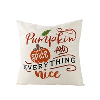 Thanksgiving Pumpkin Linen Peach Skin Printed Sofa Pillowcase Wholesale Nihaojewelry sku image 7