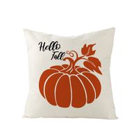 Thanksgiving Pumpkin Linen Peach Skin Printed Sofa Pillowcase Wholesale Nihaojewelry sku image 9