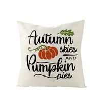 Thanksgiving Pumpkin Linen Peach Skin Printed Sofa Pillowcase Wholesale Nihaojewelry sku image 11