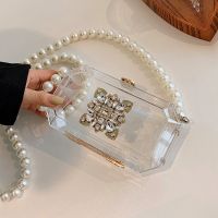 Fashion Acrylic Pearl Chain Shoulder Messenger Bag Wholesale Nihaojewelry main image 2