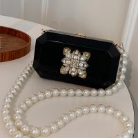 Fashion Acrylic Pearl Chain Shoulder Messenger Bag Wholesale Nihaojewelry main image 5