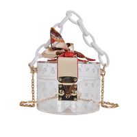 Fashion Printed New Acrylic Chain Shoulder Bucket Messenger Bag Wholesale Nihaojewelry sku image 1