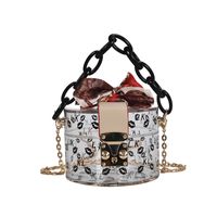 Fashion Printed New Acrylic Chain Shoulder Bucket Messenger Bag Wholesale Nihaojewelry sku image 3