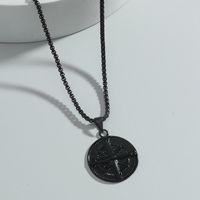 Nihaojewelry Retro Metal Eight-pointed Star Compass Pendant Necklace Wholesale Jewelry sku image 1