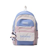 Korean Large Capacity Candy Color Embroidery Backpack Wholesale Nihaojewelry sku image 3