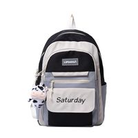 Korean Large Capacity Candy Color Embroidery Backpack Wholesale Nihaojewelry sku image 4