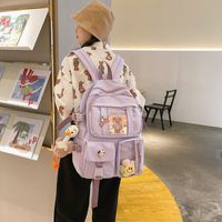 Korean Transparent Colorful Cartoon High School Backpack Wholesale Nihaojewelry main image 5
