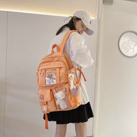 Korean Transparent Colorful Cartoon High School Backpack Wholesale Nihaojewelry main image 4