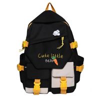 Fashion Cartoon Contrast Color Double Pocket Students Backpack Wholesale Nihaojewelry main image 3