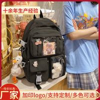 Korean Candy Color Transparent Pocket Backpack Wholesale Nihaojewelry main image 2