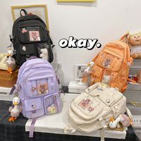 Korean Candy Color Transparent Pocket Backpack Wholesale Nihaojewelry main image 4
