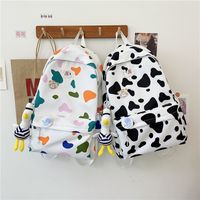 Korean Fashion Nylon Print Contrast Color Backpack Wholesale Nihaojewelry main image 1