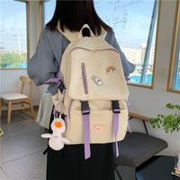 New Korean Contrast Color Large Capacity Backpack Wholesale Nihaojewelry main image 6