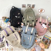 New Korean Contrast Color Large Capacity Backpack Wholesale Nihaojewelry main image 4