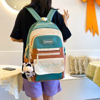Korean Large Capacity Candy Color Embroidery Backpack Wholesale Nihaojewelry main image 6