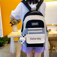 Korean Large Capacity Candy Color Embroidery Backpack Wholesale Nihaojewelry main image 4