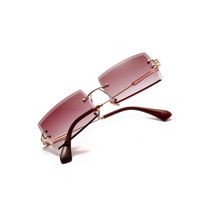 New Square Frameless Sunglasses Vintage Transparent Glasses sku image 2