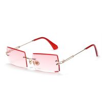 New Square Frameless Sunglasses Vintage Transparent Glasses sku image 7