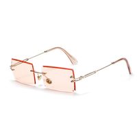 New Square Frameless Sunglasses Vintage Transparent Glasses sku image 8