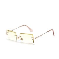 New Square Frameless Sunglasses Vintage Transparent Glasses sku image 9