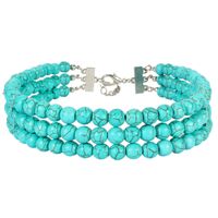 Wholesale Jewelry Imitation Turquoise Multi-layer Short Necklace Nihaojewelry main image 1