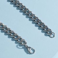 Wholesale Jewelry Punk Style Thick Chain Curved Pendant Titanium Steel Necklace Nihaojewelry main image 3