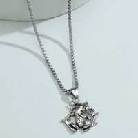 Wholesale Jewelry Punk Style Frog Pendant Stainless Steel Necklace Nihaojewelry main image 1