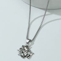 Wholesale Jewelry Punk Style Frog Pendant Stainless Steel Necklace Nihaojewelry main image 4